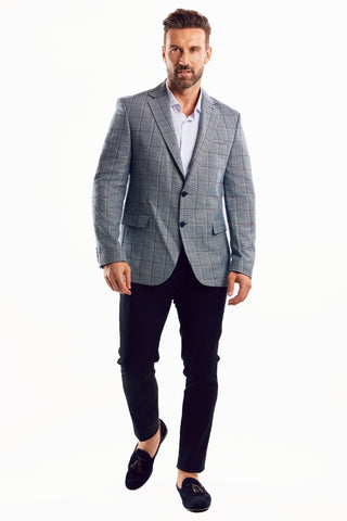 Mojito Reserve Men's Casual Modern Fit Sports Jacket Checker Print