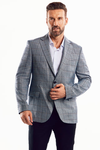 Mojito Reserve Men's Casual Modern Fit Sports Jacket Checker Print